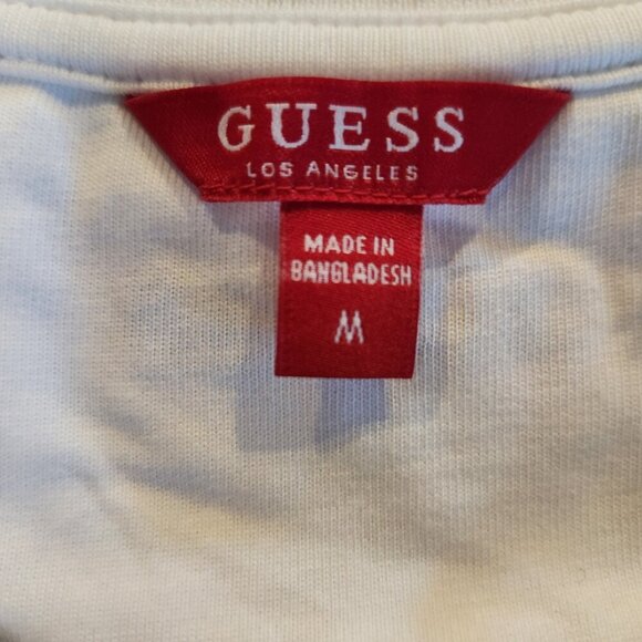Guess Los Angeles Men's Pure White Crew Neck Short Sleeves T-Shirt Size Medium - Picture 4 of 7